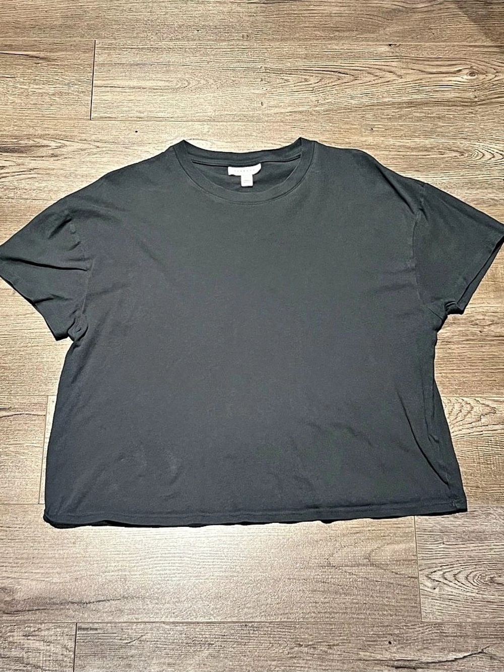 Topshop Cotton Short Sleeve Tee in Grey Size Small